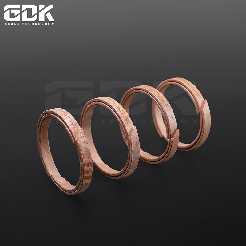 Le bronze à l'huile de résine phénolique a rempli le joint de bague d'usure d'anneaux de joints de tige de piston de ptfe